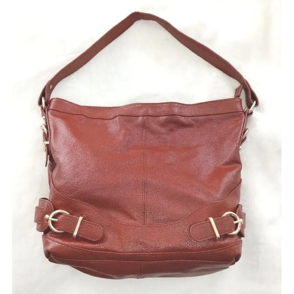 Mia Capella Pebble Leather Large Slouch Shoulder Bag